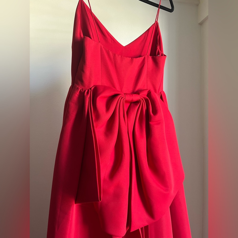 Sachin + Babi Red Bow-Back Evening Gown - Picture 12 of 16